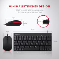 Perixx PERIDUO-212 USB Billentyűzet QWERTZ Német Fekete Piros 2