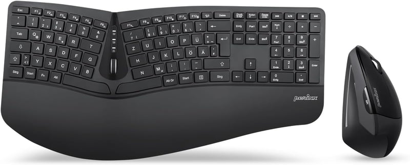 Perixx Periduo-605 Wireless Ergonomikus Billentyűzet és Vertikális Egér Szett QWERTZ