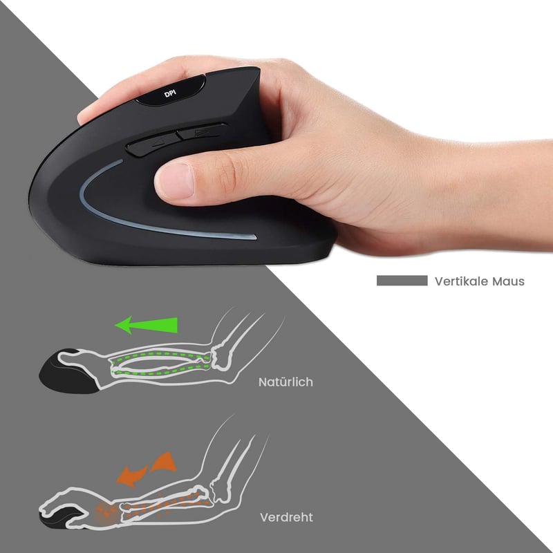 Perixx Periduo-605 Wireless Ergonomikus Billentyűzet és Vertikális Egér Szett QWERTZ