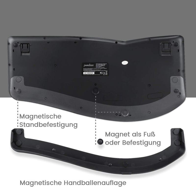 Perixx Periduo-605 Wireless Ergonomikus Billentyűzet és Vertikális Egér Szett QWERTZ