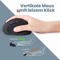 Set tastatură și mouse vertical ergonomic wireless compact Perixx Periduo-606, suport pentru încheietură reglabil, taste cu profil redus, layout spaniol 5