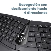 Set tastatură și mouse vertical ergonomic wireless compact Perixx Periduo-606, suport pentru încheietură reglabil, taste cu profil redus, layout spaniol 4