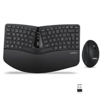 Set tastatură și mouse vertical ergonomic wireless compact Perixx Periduo-606, suport pentru încheietură reglabil, taste cu profil redus, layout spaniol 1