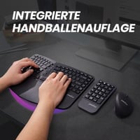 Perixx PERIDUO-606A 3 az 1-ben vezeték nélküli ergonomikus billentyűzet, függőleges egér és számbillentyűzet - QWERTZ 2