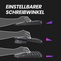 Perixx PERIDUO-606A 3 az 1-ben vezeték nélküli ergonomikus billentyűzet, függőleges egér és számbillentyűzet - QWERTZ 3