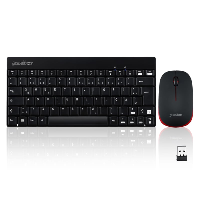 Set tastatură și mouse wireless Perixx PERIDUO-712 - negru