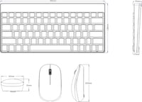 Perixx PERIDUO-712 Vezeték Nélküli Mini Billentyűzet és Egér Szett - Fehér - 2.4G Technológia - 1000 DPI Optikai Egér - Kerek Billentyűk - P 8