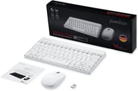 Perixx PERIDUO-712 Vezeték Nélküli Mini Billentyűzet és Egér Szett - Fehér - 2.4G Technológia - 1000 DPI Optikai Egér - Kerek Billentyűk - P 6