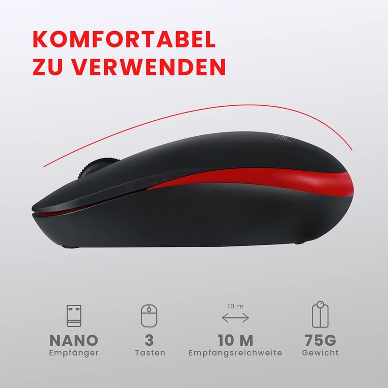 Perixx Periduo-712 Wireless Billentyűzet és Egér Szett QWERTZ Fekete