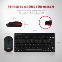Perixx Periduo-712 Wireless Billentyűzet és Egér Szett QWERTZ Fekete 3