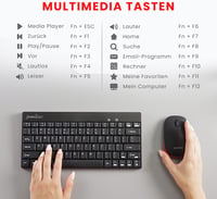 Perixx Periduo-712 Wireless Billentyűzet és Egér Szett QWERTZ Fekete 4