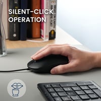 Perixx PERIMICE-222CB2 USB-C Vezetékes Egér Laptophoz Csendes Kattintás Fekete 3