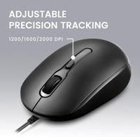 Perixx PERIMICE-222CB2 USB-C Vezetékes Egér Laptophoz Csendes Kattintás Fekete 6