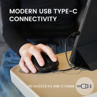 Perixx PERIMICE-222CB2 USB-C Vezetékes Egér Laptophoz Csendes Kattintás Fekete 2