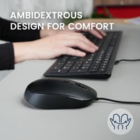 Perixx PERIMICE-222CB2 USB-C Vezetékes Egér Laptophoz Csendes Kattintás Fekete 5