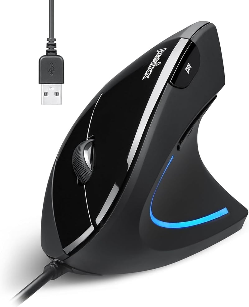 Perixx PERIMICE-513 Ergonomikus Függőleges Egér Jobbkezes 1000/1600 DPI