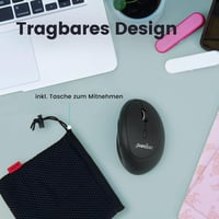 Mouse ergonomic vertical wireless Perixx PERIMICE-819B Bluetooth, negru 3
