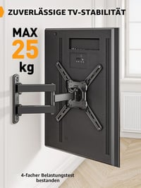 Suport TV de perete Perlegear, rotativ și înclinabil, pentru ecrane plate și curbate de 26-50 inchi, max. 25 kg, VESA 300x300 5