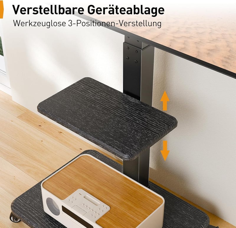 PERLEGEAR Mobil TV Állvány 32-75 Colos Tévéhez, Dönthető Forgó Görgős Tartó, Max 50kg, VESA 600x400