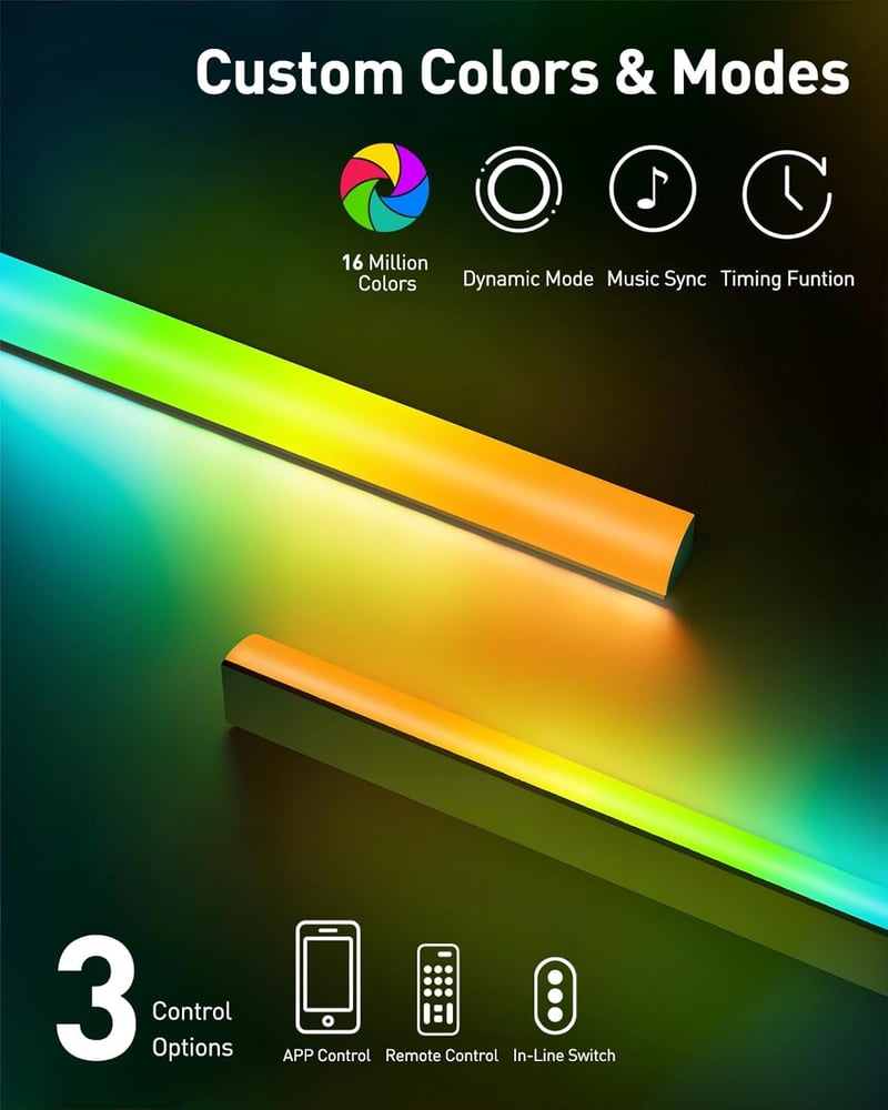 Perlegear PGMF20 TV fali tartó LED világítással 26-65 colos tévéhez, 45 kg terhelhetőség