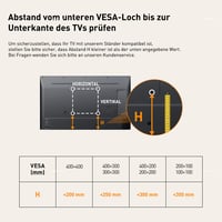 Univerzálny TV stojan Perlegear PGTVS49B s LED osvetlením pre televízory s uhlopriečkou 24-60 palcov 8