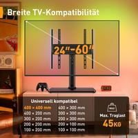 Univerzálny TV stojan Perlegear PGTVS49B s LED osvetlením pre televízory s uhlopriečkou 24-60 palcov 2