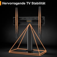 Stojan na TV Perlegear pre 26-60-palcové OLED, LCD ploché a zakrivené televízory, otočný, výškovo nastaviteľný, základňa z tvrdeného skla, max. VESA 400x400 mm, nosnosť 40 kg 4