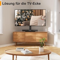 Stojan na TV Perlegear pre 26-60-palcové OLED, LCD ploché a zakrivené televízory, otočný, výškovo nastaviteľný, základňa z tvrdeného skla, max. VESA 400x400 mm, nosnosť 40 kg 6