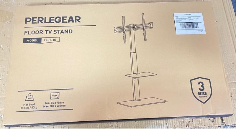 Perlegear TV állvány 30-70 colos tévéhez, dönthető, forgó, magasságállítható polccal