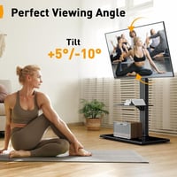 Perlegear TV állvány 30-70 colos tévéhez, dönthető, forgó, magasságállítható polccal 4