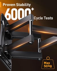 Perlegear TV fali konzol 23-70 colos, 50 kg-ig, állítható magasság, gyors döntés, 55 colos forgatható, max VESA 400x400 6