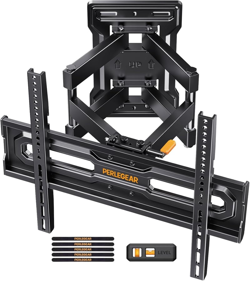Perlegear TV fali konzol 23-70 colos, 50 kg-ig, állítható magasság, gyors döntés, 55 colos forgatható, max VESA 400x400