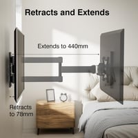Perlegear TV fali tartó 10-35" tévéhez, dönthető és forgatható, max 20 kg 7