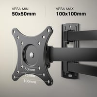 Perlegear TV fali tartó 10-35" tévéhez, dönthető és forgatható, max 20 kg 2