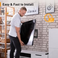 Perlegear TV Fali Tartó 26-55 Colos Lapos és Ívelt Televíziókhoz, 60 kg Teherbírás, VESA 400x400 mm Kompatibilis Monitorokhoz 5