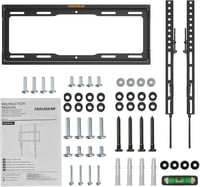 Perlegear TV Fali Tartó 26-55 Colos Lapos és Ívelt Televíziókhoz, 60 kg Teherbírás, VESA 400x400 mm Kompatibilis Monitorokhoz 7