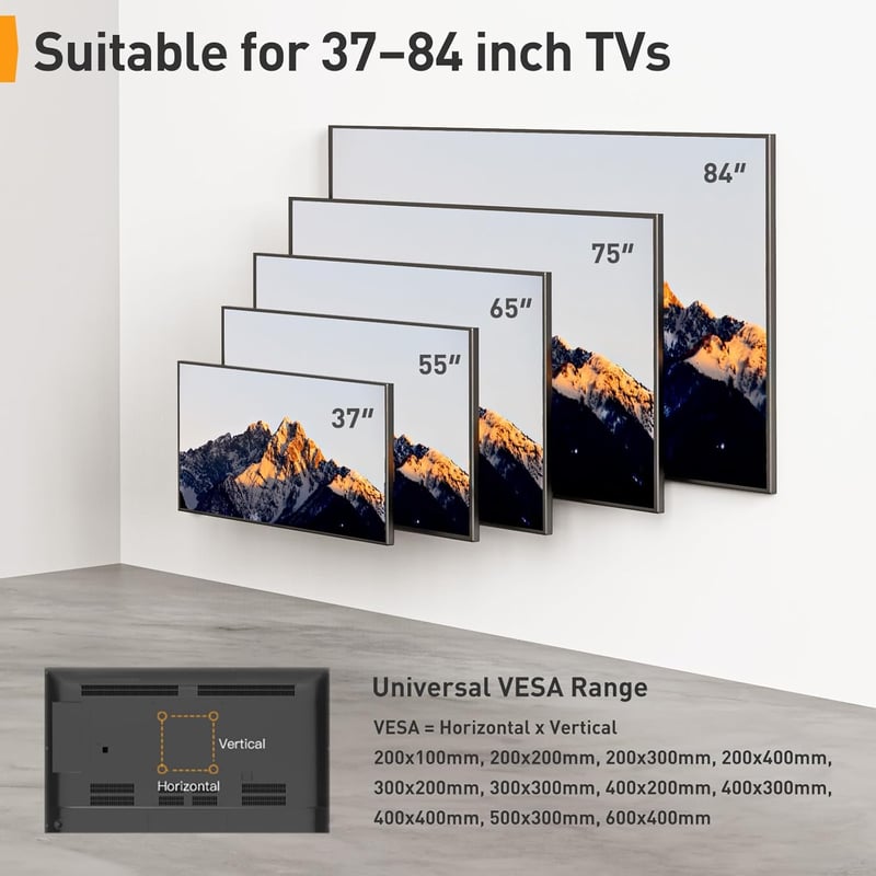 Perlegear TV fali tartó 37-70" dönthető forgatható VESA 600x400 60kg