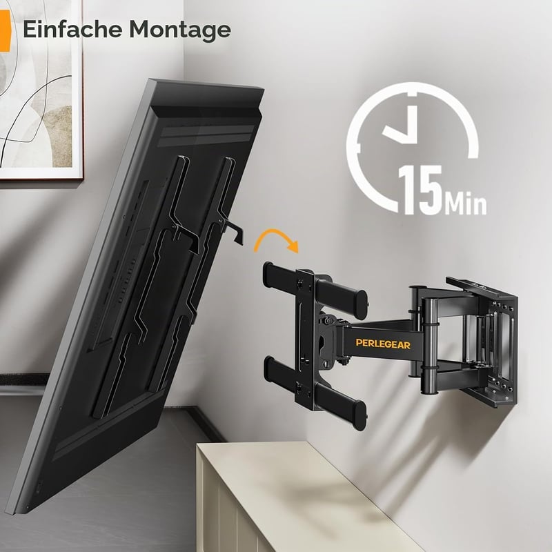 Perlegear TV fali tartó 37-70" dönthető forgatható VESA 600x400 60kg