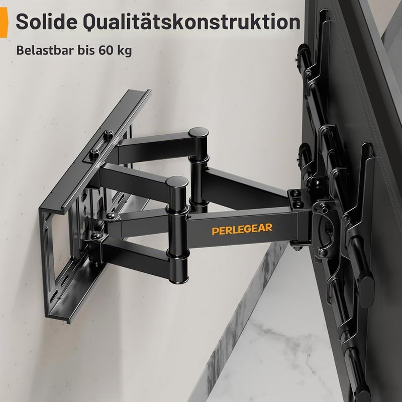Perlegear TV fali tartó 37-70" dönthető forgatható VESA 600x400 60kg