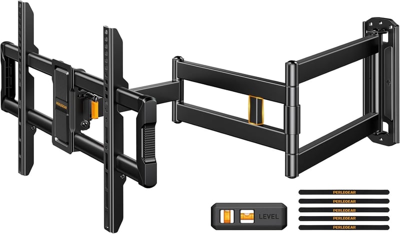 Perlegear TV fali tartó 42-84 colos tévéhez, 943 mm hosszú kar, dönthető forgó konzol