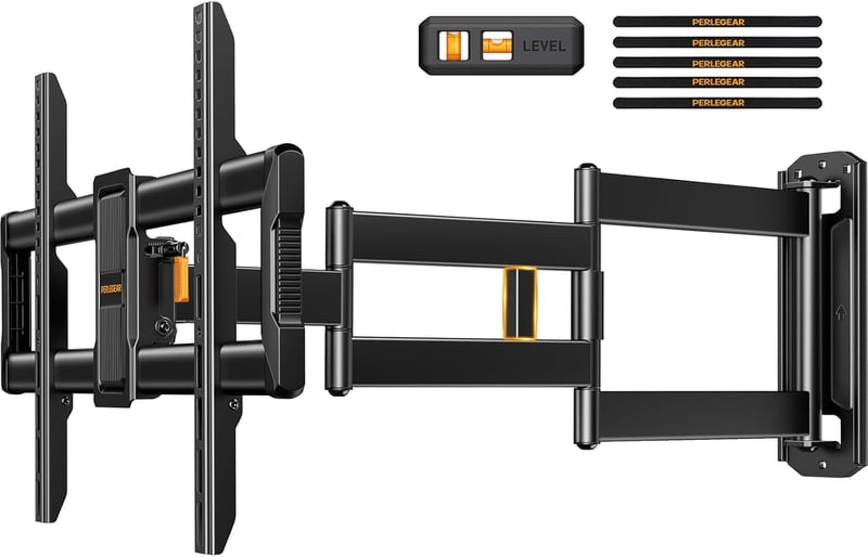 Perlegear TV fali tartó 42-84 colos tévéhez, 943 mm hosszú kar, dönthető forgó konzol