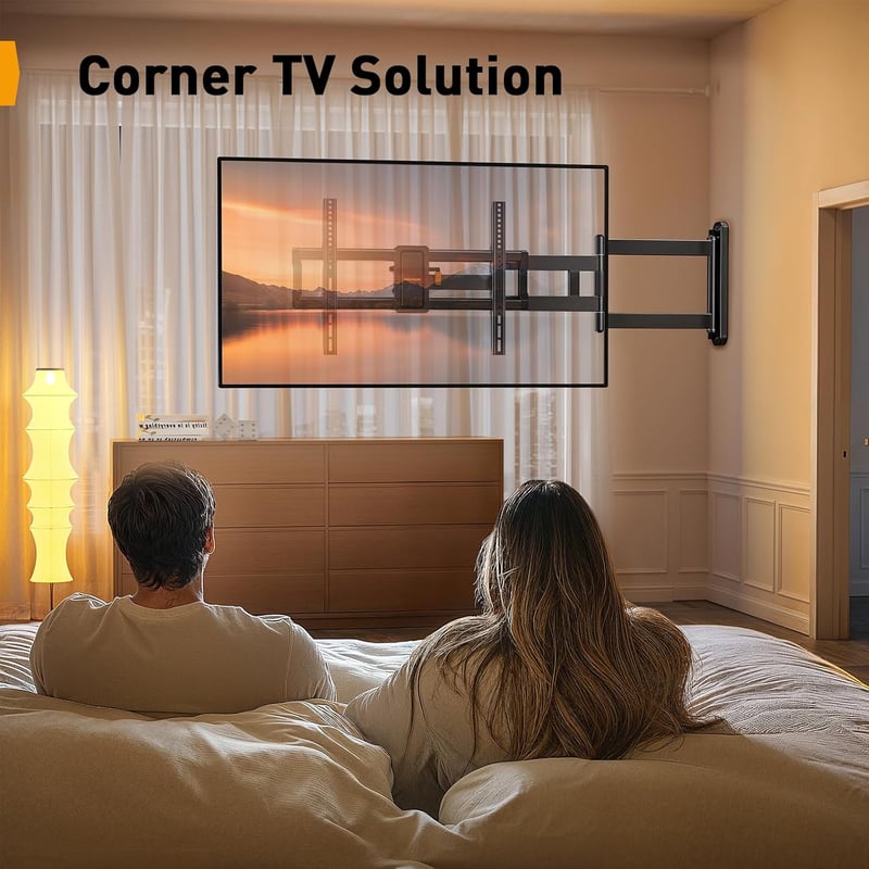 Perlegear TV fali tartó 42-84 colos tévéhez, 943 mm hosszú kar, dönthető forgó konzol