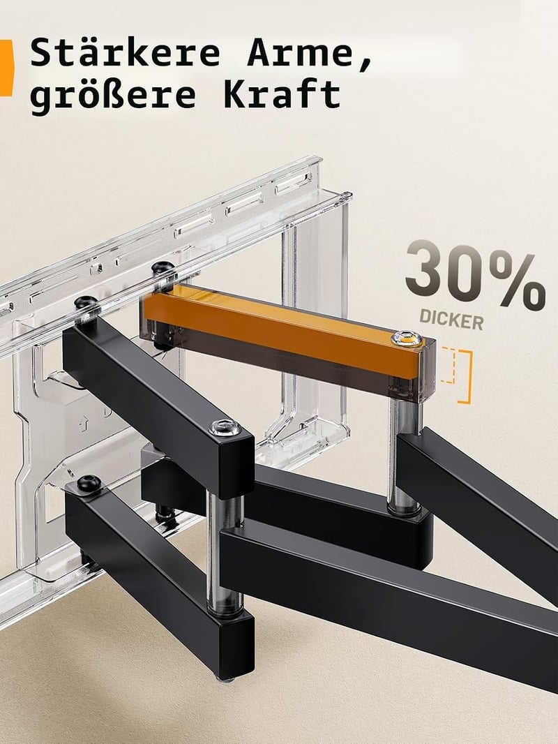 Perlegear TV fali tartó 42-85 colos tévéhez, duplagelenk, 60kg terhelhetőség
