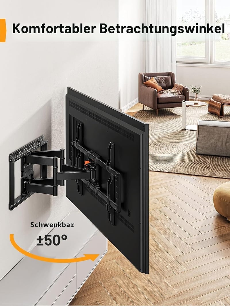 Perlegear TV fali tartó 42-85 colos tévéhez, duplagelenk, 60kg terhelhetőség