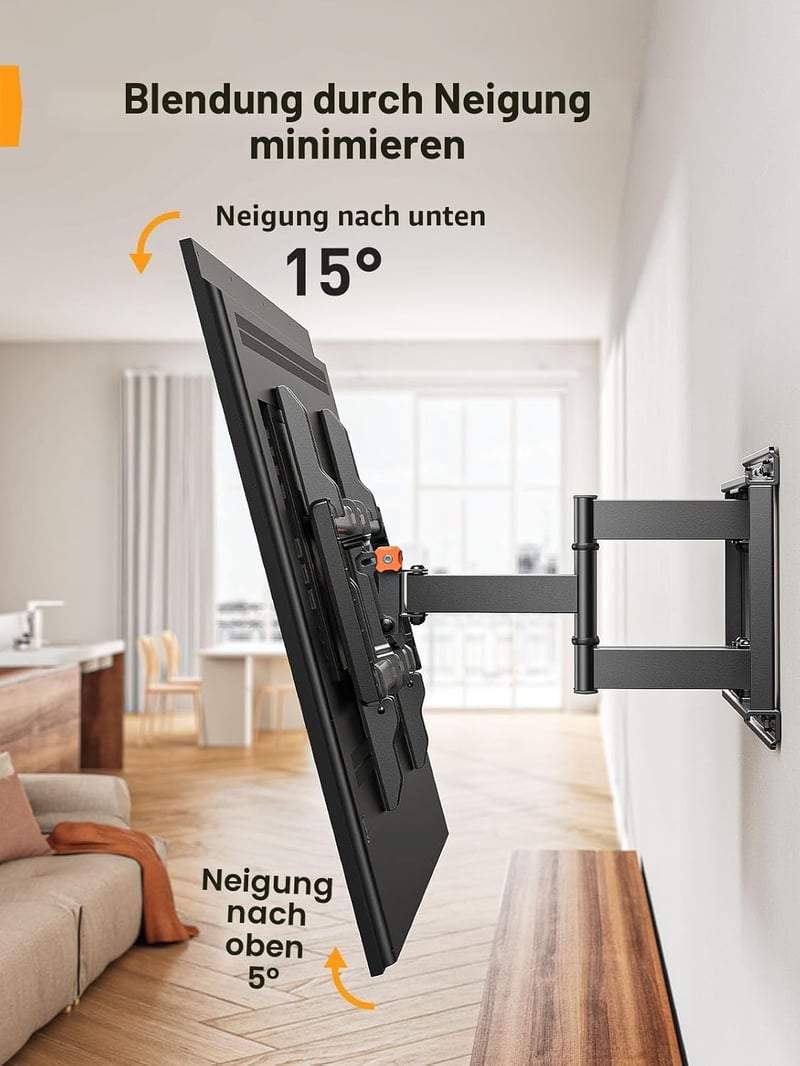 Perlegear TV fali tartó 42-85 colos tévéhez, duplagelenk, 60kg terhelhetőség