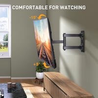 Perlegear TV Fali Tartó - Dönthető és Forgatható Konzol 23-55 Colos Lapos és Ívelt TV-hez, 45 kg Teherbírás, VESA 400x400 mm 6