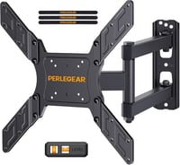 Perlegear TV Fali Tartó - Dönthető és Forgatható Konzol 23-55 Colos Lapos és Ívelt TV-hez, 45 kg Teherbírás, VESA 400x400 mm 1