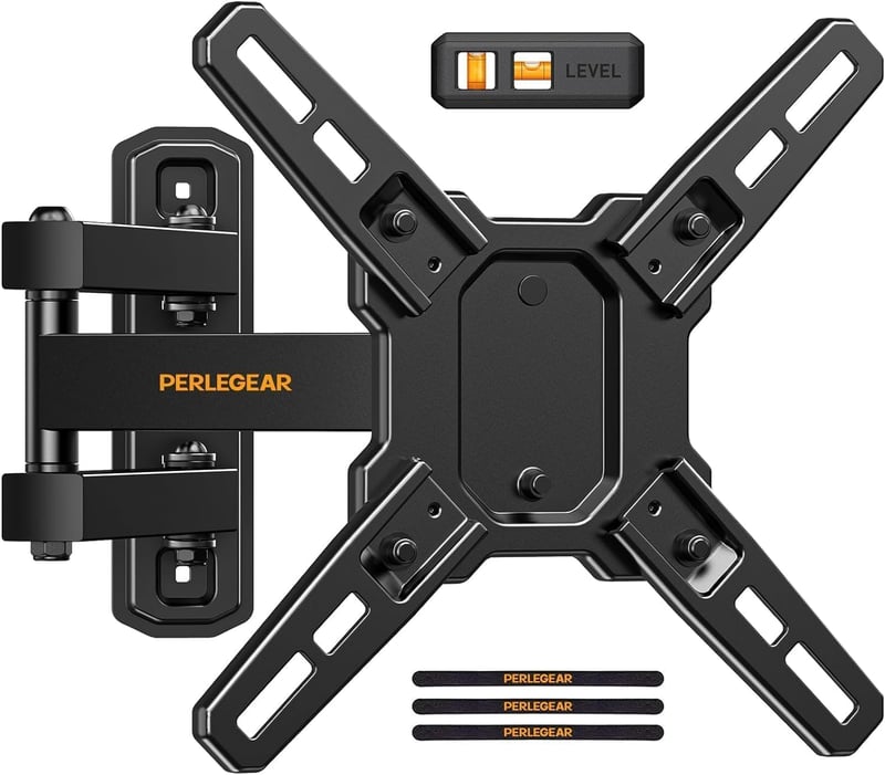 Perlegear TV fali tartó, dönthető-forgatható, 10-40", max. 20 kg, VESA 200x200 mm