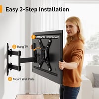 Perlegear TV fali tartó, dönthető-forgatható, 10-40", max. 20 kg, VESA 200x200 mm 7