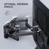 PERLESMITH TV fali tartó 26-70 colos tévéhez, forgatható dönthető konzol, max 45 kg - matte black 4